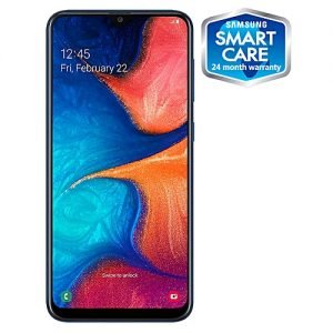Samsung Galaxy A20 Dual Sim- 6.4" (32gb+3gb Ram) 13MP + 5MP, 4G LTE- DEEP BLUE (JA19)