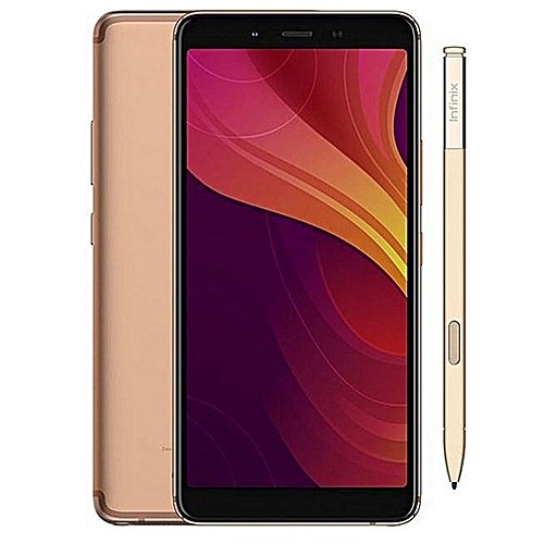 Infinix Note 5 Stylus (X605) 6-Inch FHD+ (32GB ROM, 4GB RAM) Android One, 16MP + 16MP 4G LTE Smartphone - Champagne Gold (JA19)