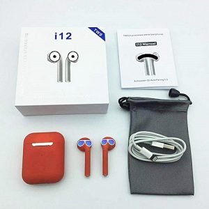 Generic I12 Tws Wireless Bluetooth 5.0 Earphone Sports Touch-Red