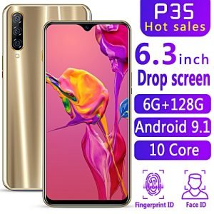 Generic Upgraded Version P35 Android 9.1 Smart Phone 6.2''Dual 8Cores 8G+128GB 3G/4G LTE