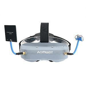 Generic Aomway Commander Goggles V1 FPV 2D 3D 40CH 5.8G Support HD Port DVR Headtracker For RC Drone-