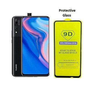 Huawei Y9 Prime 2019 6.59-Inch (4GB, 128GBROM) Android 9, 16MP Pop-up Selfie Camera, 4000 MAh 4G Phone + Glass - Midnight Black