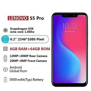 Lenovo S5 Pro L58041 6GB RAM 64GB ROM Rear Camera 20.0MP+12.0MP SDM636 Octa-Core 1.8GHz Phone-GOLD