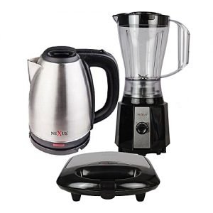 Nexus Blender + 1.5 Kettle + Sandwich Maker With Grill.