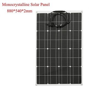 Generic CLAITE 80W 18V Solar Panel Plate Flexible Solar Charger For Car Battery 12V Sunpower Monocrystalline Silicon Cells Module Kit