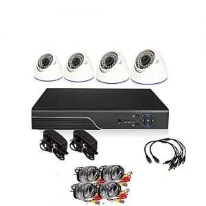 Generic 4 Channel DVR With Full D1 DVR CCTV Combo Kit