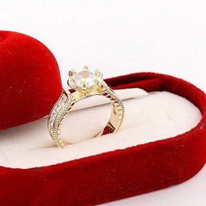 Fashion Diamond Stone Silver Engagement Band