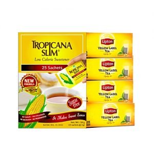 Lipton Yellow Label Tea +Tropicana Slim Low Calorie Sweetener Combo