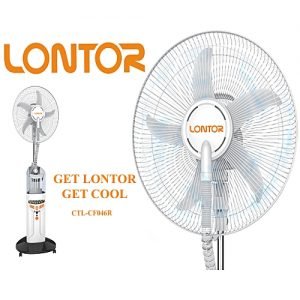 Lontor 16-Inch Rechargeable Mist Fan - White