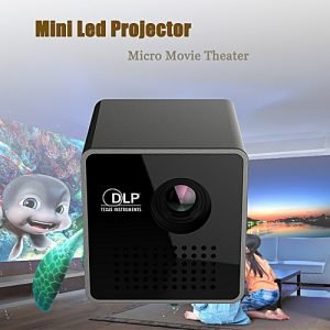 Generic 1080P P1+ DLP Wifi LED Mini Pocket Projector Home Theater Multimedia USB/TF-black