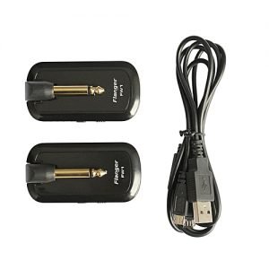 Generic CO Flanger FW1 Black Guitar Wireless System Rechargeable 2.4HZ For Bass-Black