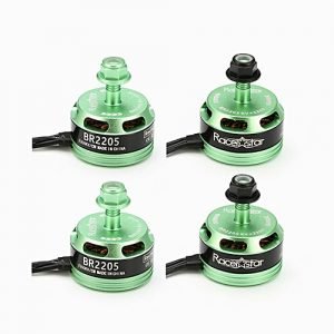 Generic 4X Racerstar Racing Edition 2205 BR2205 2300KV 2-4S Brushless Motor Green For 210 X220 RC Drone FPV Racing-