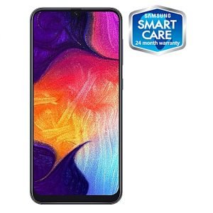 Samsung Galaxy A50 6.4-Inch (4GB,128GB ROM) Android 9 Pie, (25MP+5MP+ 8MP)+ 25MP Dual SIM 4000mAh 4G Smartphone - Black (JA19)