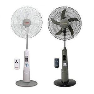 QASA 18" Rechargeable Standing Fan + Remote + LED Light +USB Port