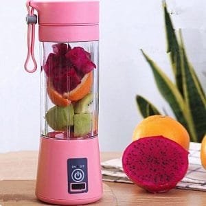 Generic Rechargeable Personal Juice Blender Fruit Shakes Electric 6 Blades Portable Blender Juicer Cup With USB Charger Cable 380ml