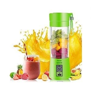 Generic USB Rechargeable Juice Blender - Fruit Juice Mixer 6 Blades Multicolour