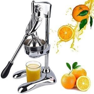 Generic NEW MANUAL PRESS CITRUS JUICER ORANGE SQUEEZER JUICE EXTRACTOR STAINLESS STEEL SILVER