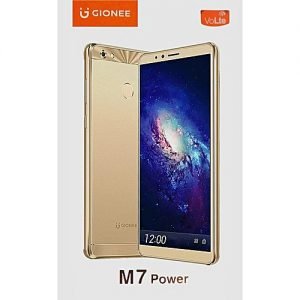 Gionee M7 Power (4GB, 64GB ROM) 5000mAh, 13MP+8MP, Android 7.1.1, Dual Sim 4G LTE - Gold