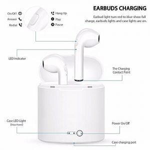 Generic I7s Twins Wireless Bluetooth Earphone With Charging Station