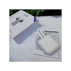 Generic I12 Tws Bluetooth 5.0 Earphone Stereo Mini 1:1 Air Pods Earbuds Wireless Headset With Charging Box Mic Headphones PK I10 I11(#i12 White Color)