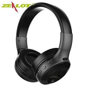 Zealot ZEALOT B19 Bluetooth Headphones Wireless Stereo Earphone Headphone With Mic Headsets Micro-SD Card Slot FM Radio For Phone & PC(#Black)