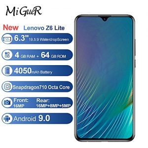 Lenovo Lenovo Z6 Lite 6.3" Water Drop (4GB 64GB) 4050mAh Snapdragon 710 Octa Core Triple Back Cams Smartphone