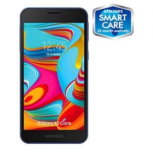 Samsung Galaxy A2 Core 5" Andorid 9.0 (Pie) 1GB RAM 16GB ROM 5MP + 5MP Camera Dual Sim 2600 MAH - BLUE (JA19)