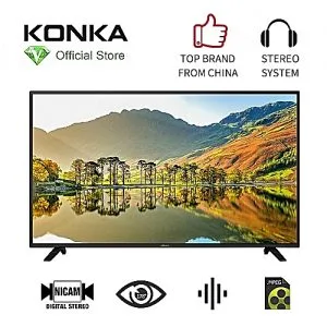 Konka 43 Inch Digital LED TV - HDMI(3) - USB(2) - Black