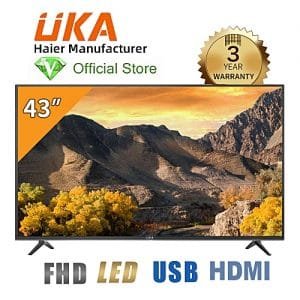 UKA 43 LED FHD TV - Haier Manufacturer- 3 Year Warranty - Black