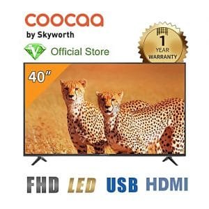 Coocaa 40 LED FHD TV + Free Wall Bracket -Black - Made By Skyworth