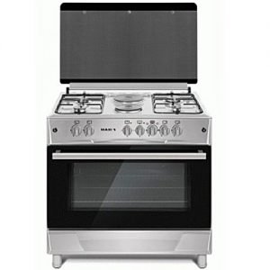 Maxi 60*90 (4 Gas Burner + 2 Electric Plate ) Gas Cooker INOX