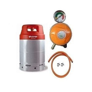 CEPSA 12.5kg Gas Cylinder With Metered Regulator, Hose & Clips