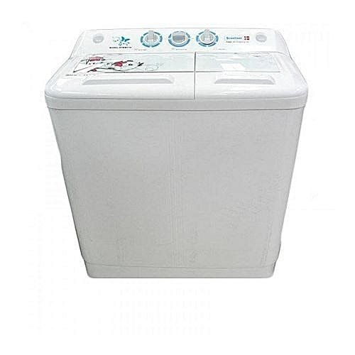 Scanfrost SFSATTA6 Twin Tub Semi-Automatic Washing Machine - White